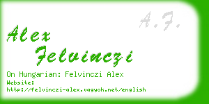 alex felvinczi business card